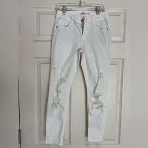 Old Navy White Distressed Jeans